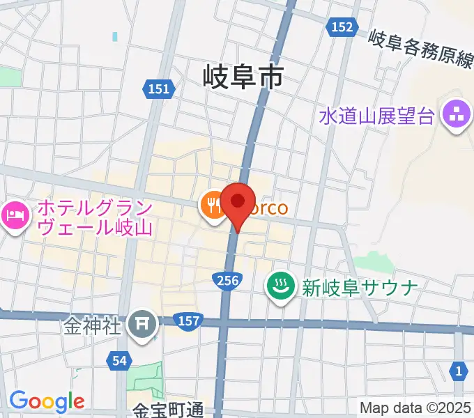 オワリヤ楽器の地図