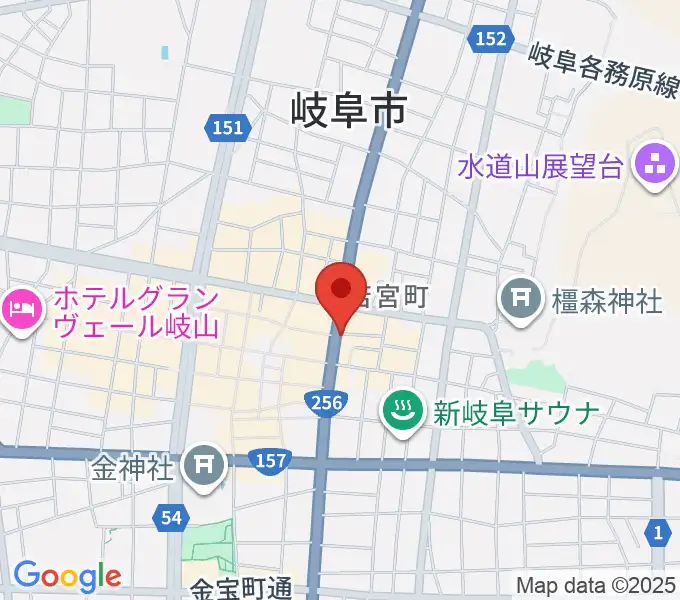 オワリヤ楽器の地図
