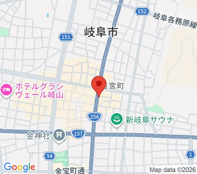 オワリヤ楽器の地図
