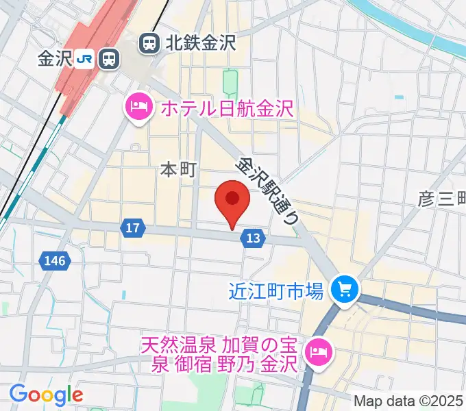 関屋楽器店の地図