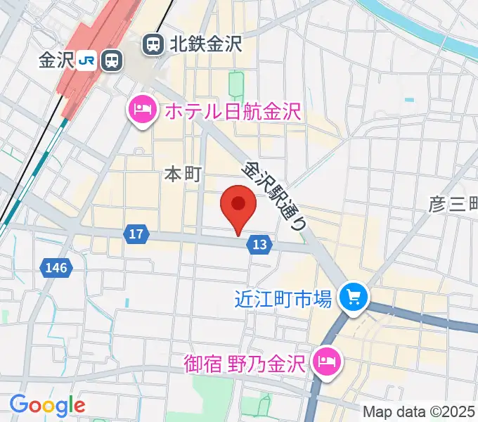 関屋楽器店の地図