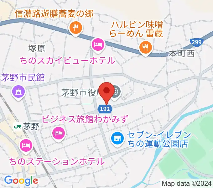 シマダヤ楽器店の地図