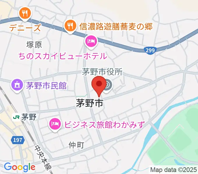 シマダヤ楽器店の地図