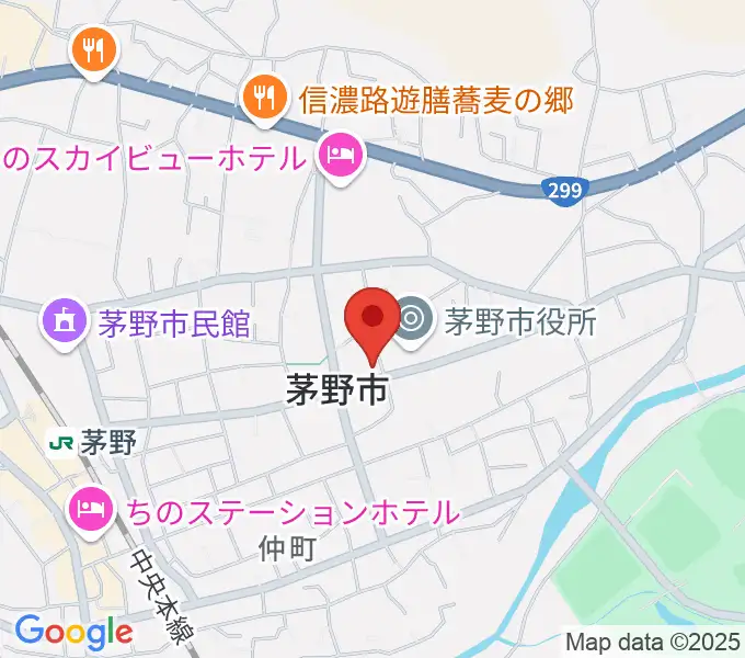 シマダヤ楽器店の地図