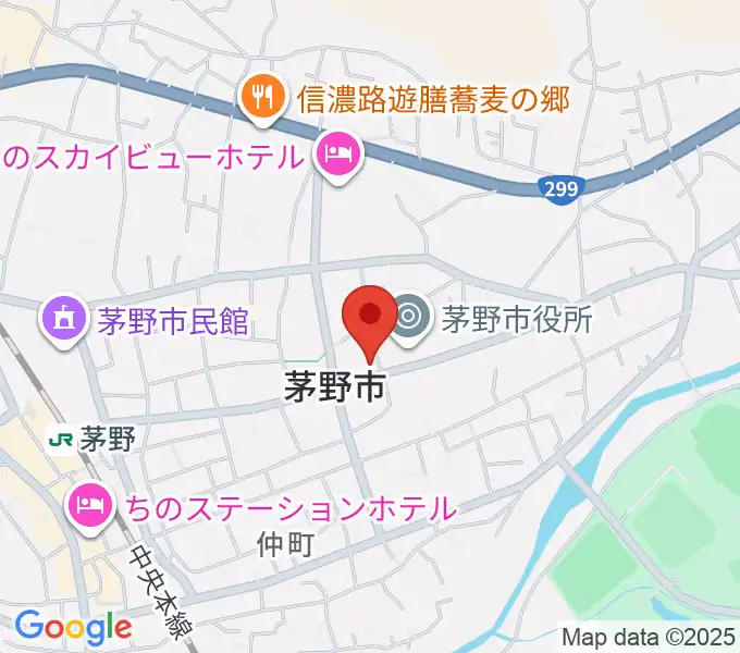 シマダヤ楽器店の地図