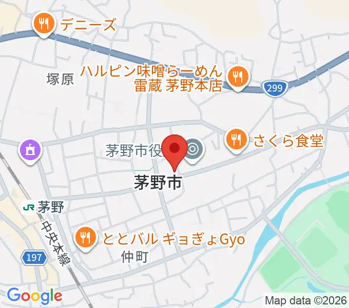 シマダヤ楽器店の地図
