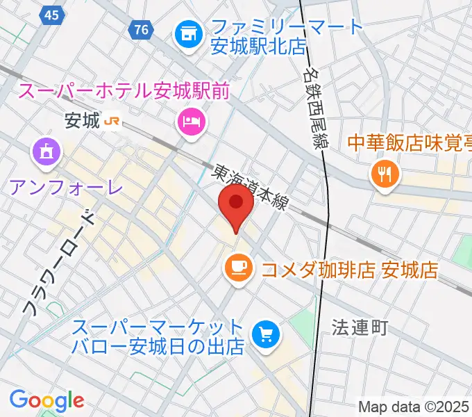 ツルタ楽器の地図