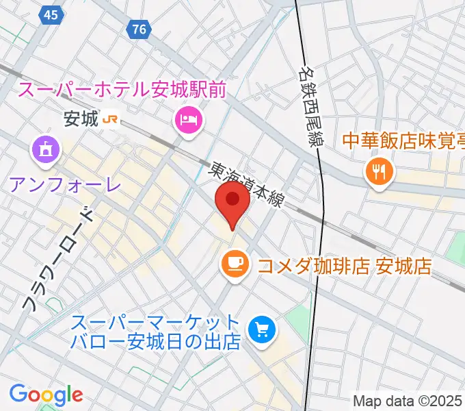 ツルタ楽器の地図