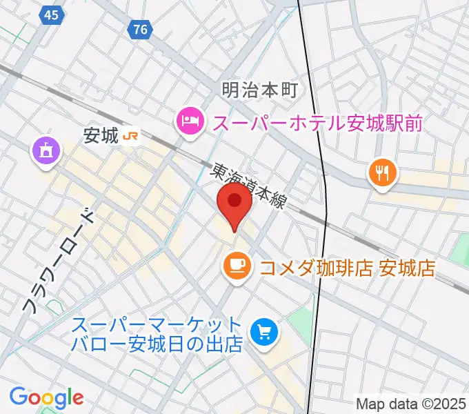 ツルタ楽器の地図