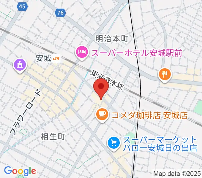 ツルタ楽器の地図