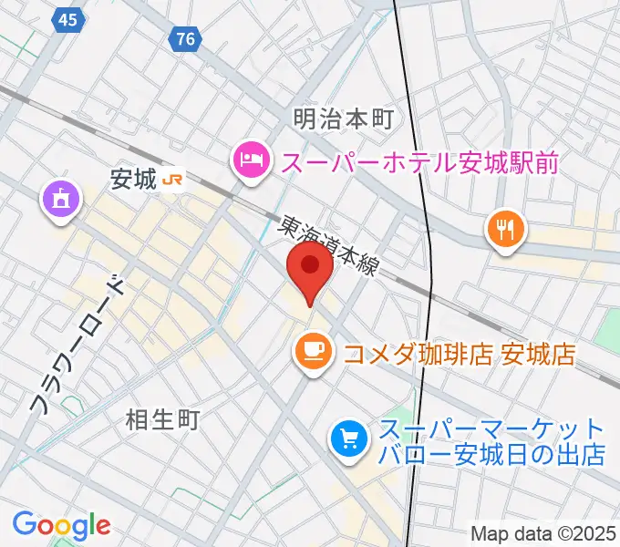 ツルタ楽器の地図