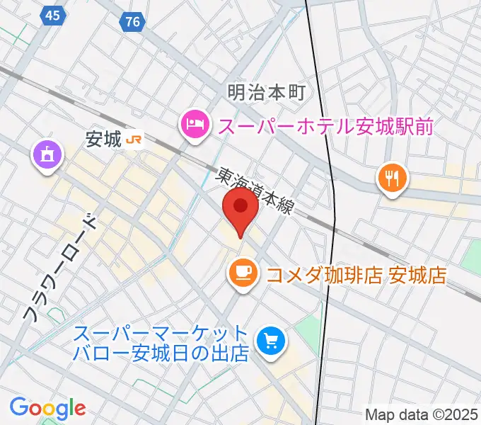 ツルタ楽器の地図