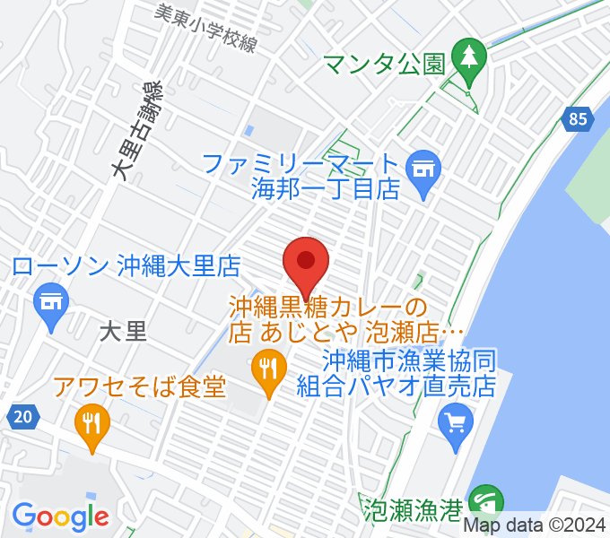 新崎太鼓三味線店の場所