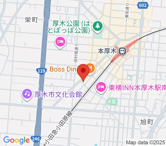 厚木楽器 本厚木店の地図