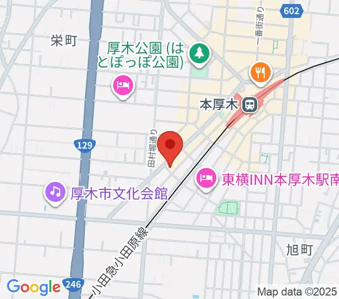 厚木楽器 本厚木店の地図