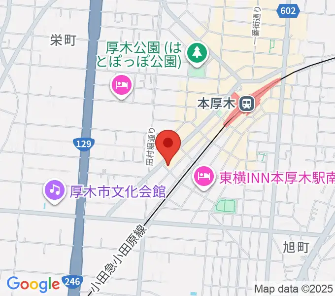 厚木楽器 本厚木店の地図