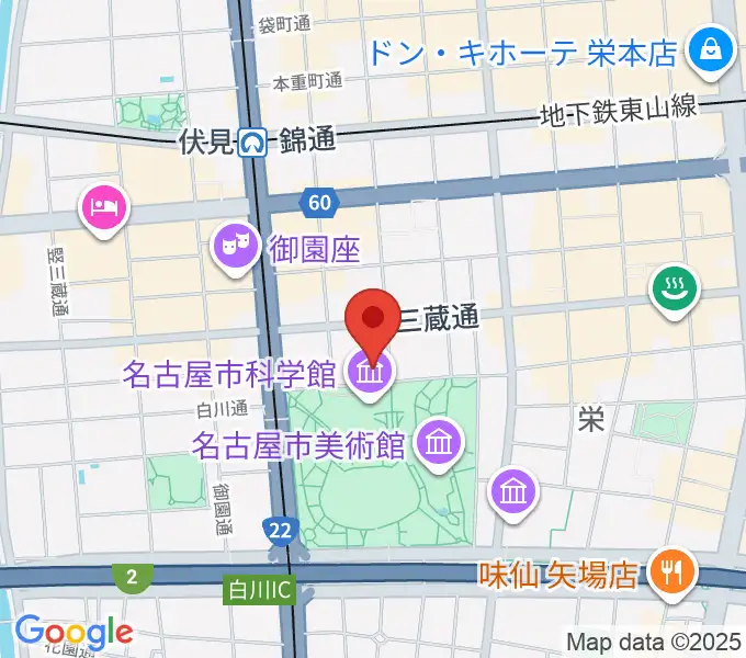 シャコンヌ名古屋店の地図