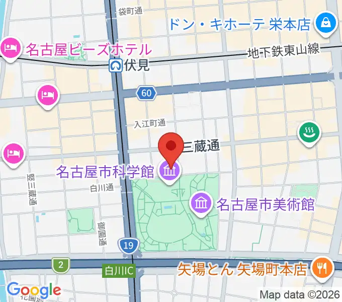 シャコンヌ名古屋店の地図