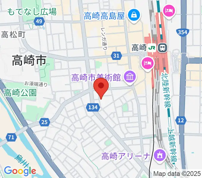 ダストボウル高崎店の地図