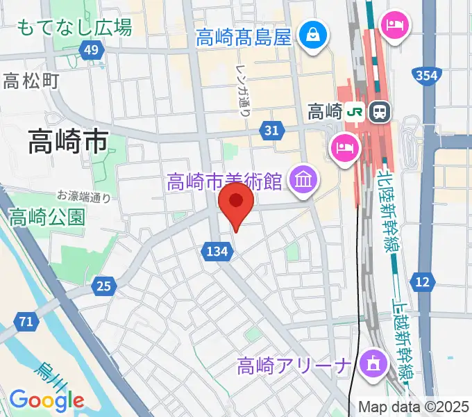 ダストボウル高崎店の地図
