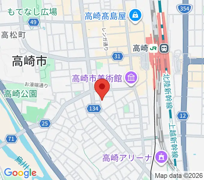 ダストボウル高崎店の地図