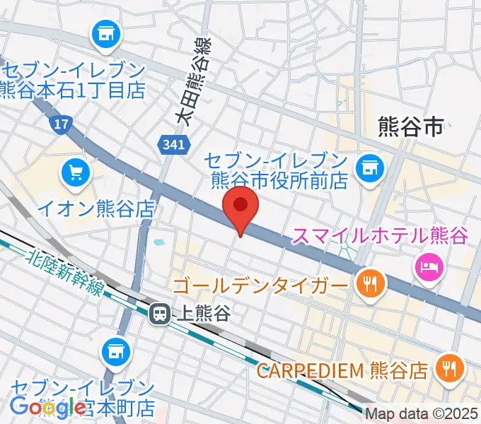 タニタ楽器 熊谷本店の地図