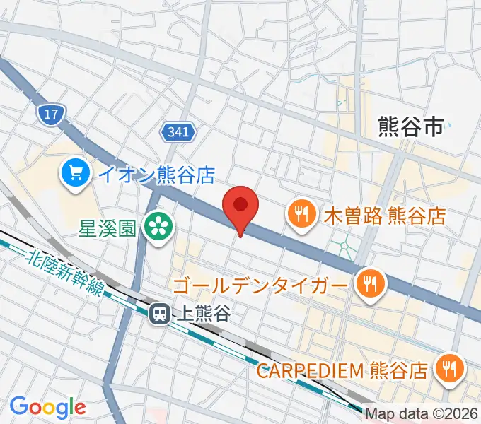 タニタ楽器 熊谷本店の地図