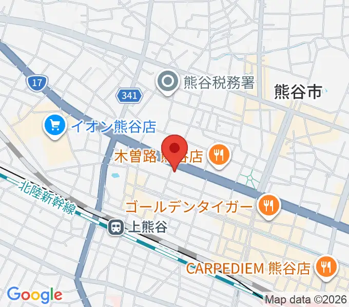 タニタ楽器 熊谷本店の地図