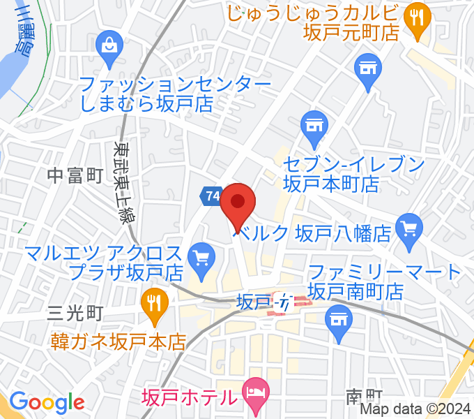 サウンド風雅 埼玉坂戸店の場所