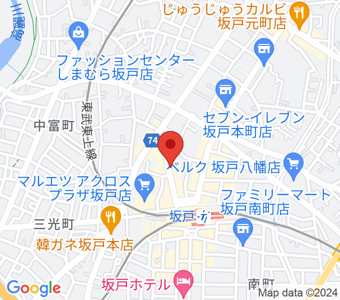 サウンド風雅 埼玉坂戸店の場所