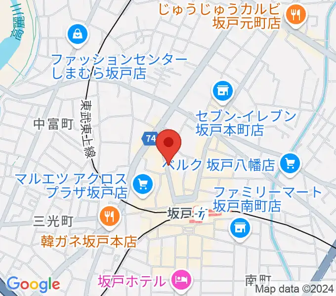 サウンド風雅 埼玉坂戸店の地図