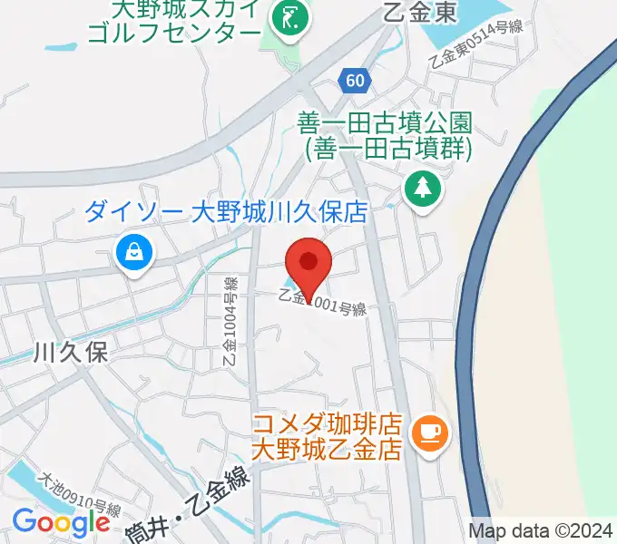 ㈱フカノ楽器店 中古ピアノショールームの地図