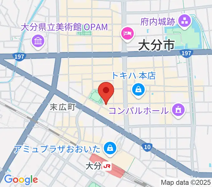 楽器屋のSAKAIの地図