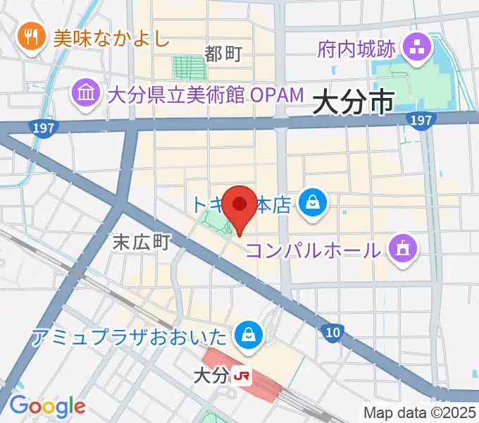 楽器屋のSAKAIの地図