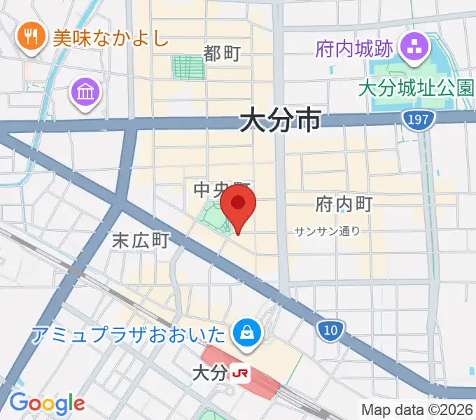 楽器屋のSAKAIの地図