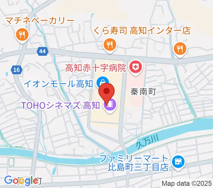 楽器堂OPUS イオンモール高知店の地図
