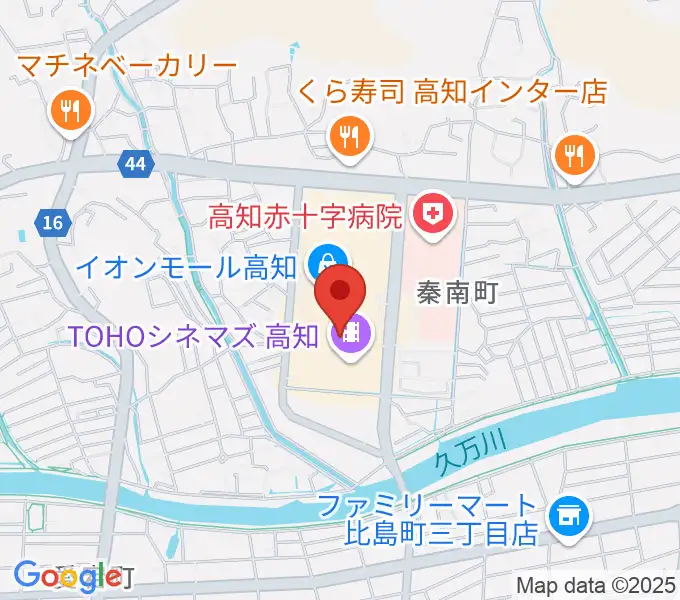 楽器堂OPUS イオンモール高知店の地図