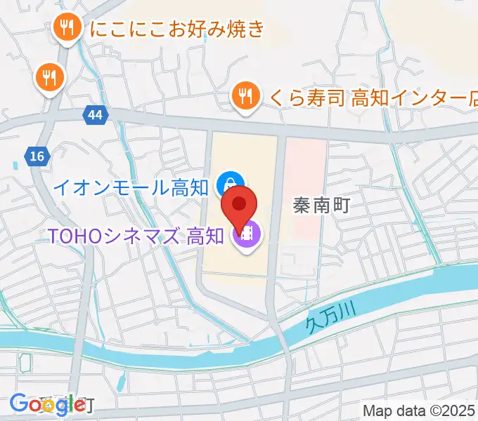楽器堂OPUS イオンモール高知店の地図