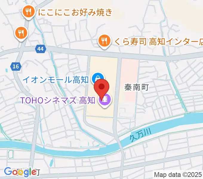 楽器堂OPUS イオンモール高知店の地図