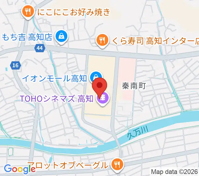 楽器堂OPUS イオンモール高知店の地図