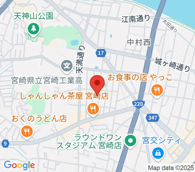 ピアノ音色工房の地図