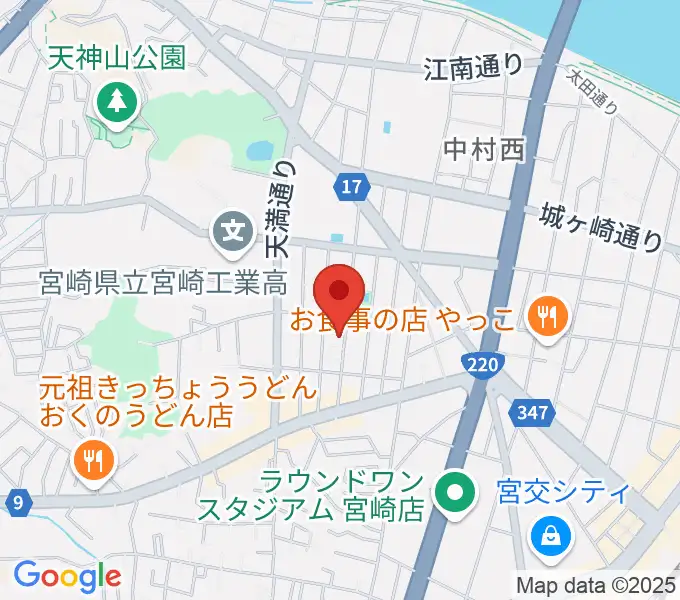 ピアノ音色工房の地図