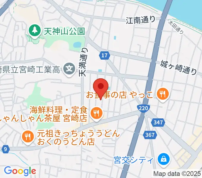 ピアノ音色工房の地図