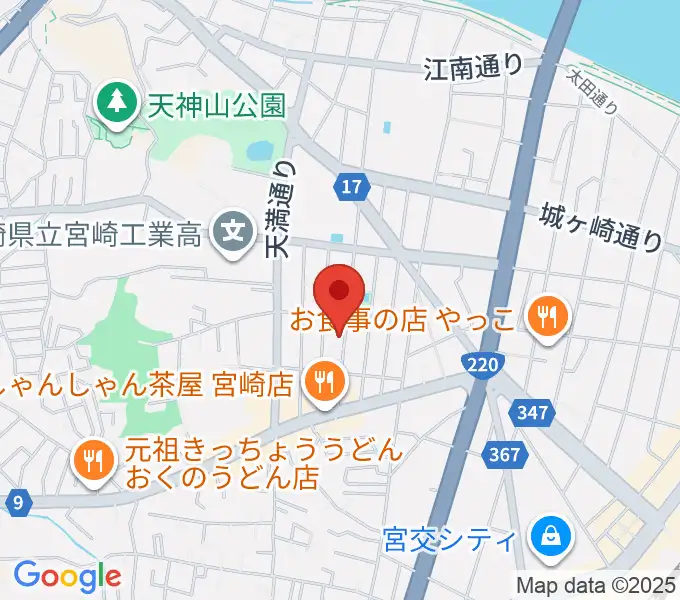 ピアノ音色工房の地図