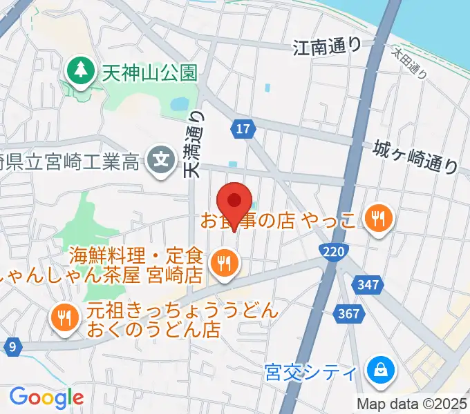ピアノ音色工房の地図
