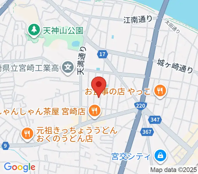 ピアノ音色工房の地図