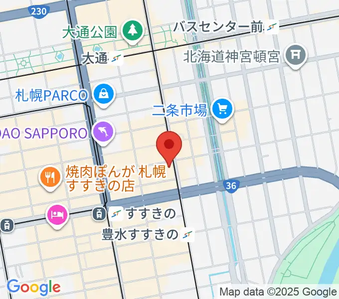 玉光堂 楽器センターの地図