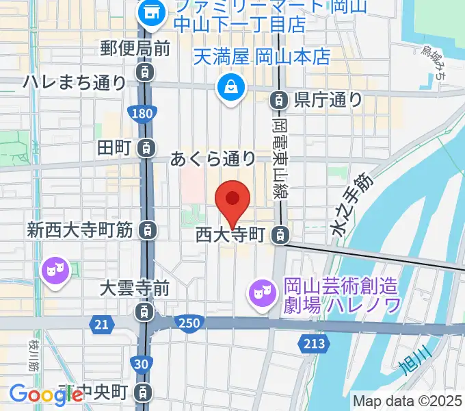 長谷川楽器ギターコロニーの地図