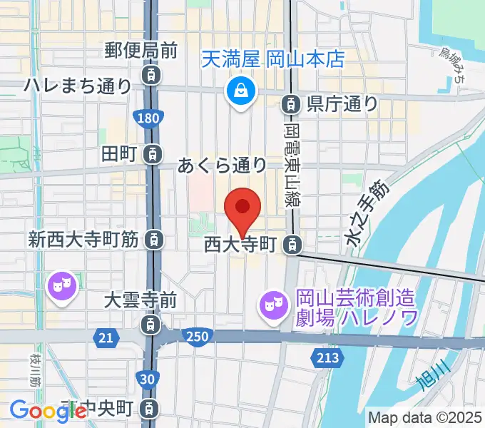 長谷川楽器ギターコロニーの地図