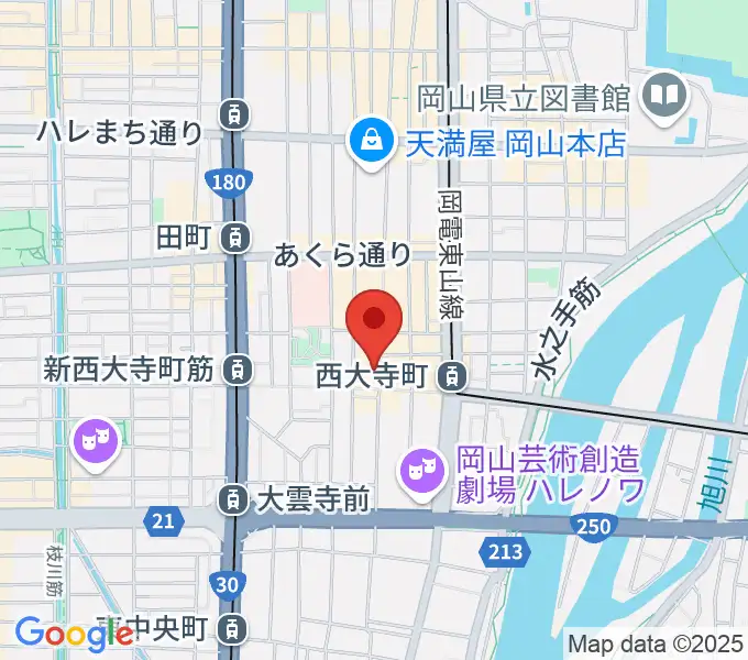 長谷川楽器ギターコロニーの地図